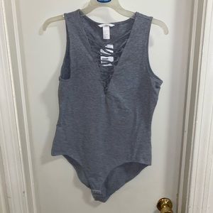 Gray body suit
